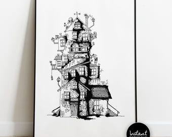 The Burrow Art Print - It's Not Much, But It's Home!