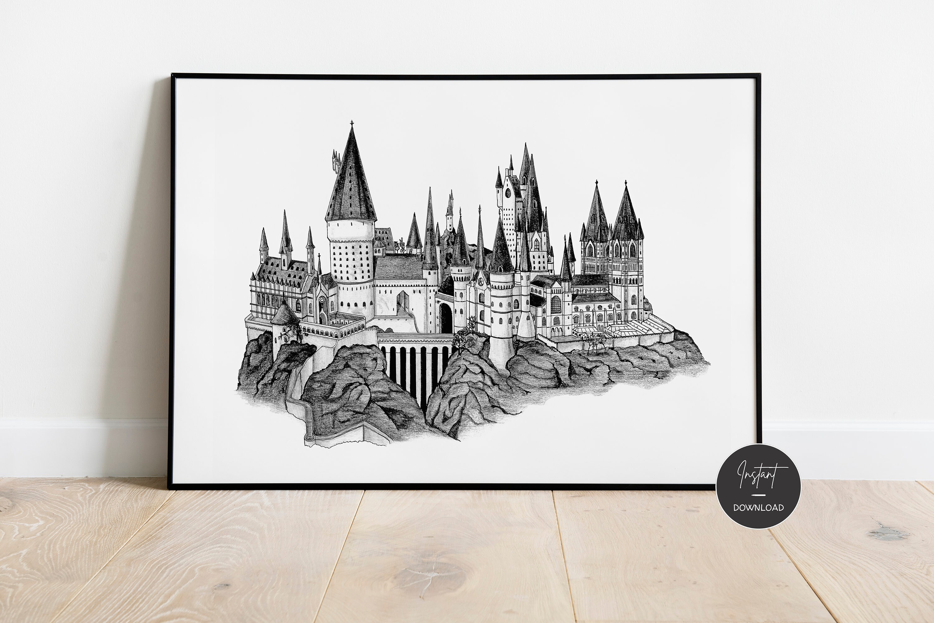 Hogwarts Print Harry Potter Print Castle Print Hogwarts | Etsy