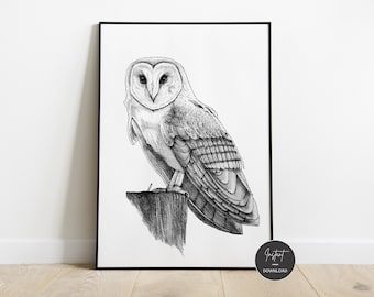 Owl Art Print - Your Faithful Partner for Magic School!