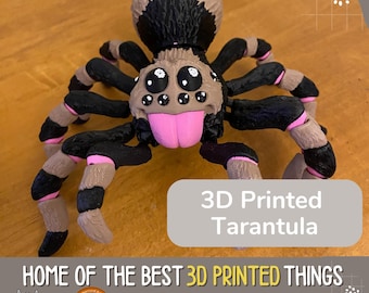 3D Printed Tarantula Fidget Toy: Articulated Legs, Desk Pet