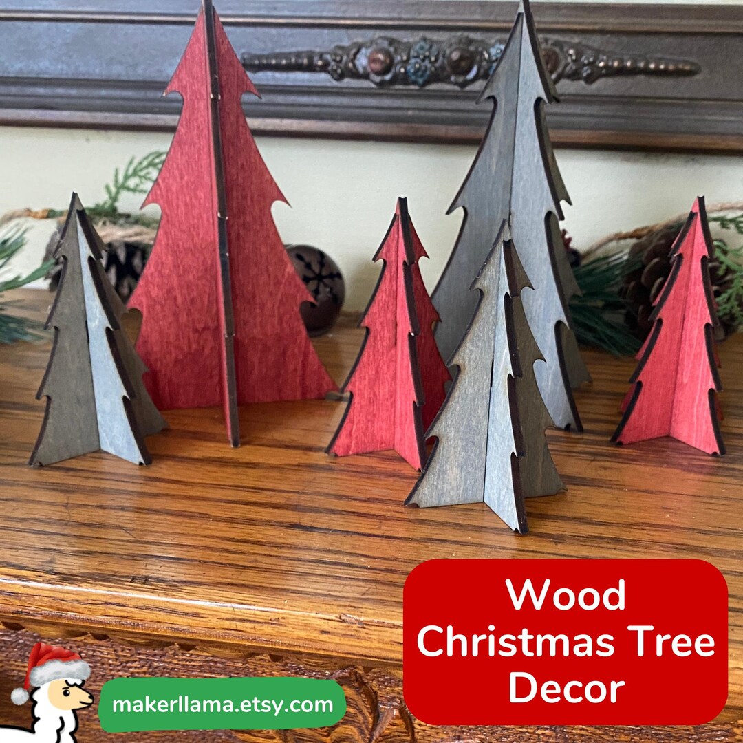 Wooden X'mas Melody House & Tree main image 1