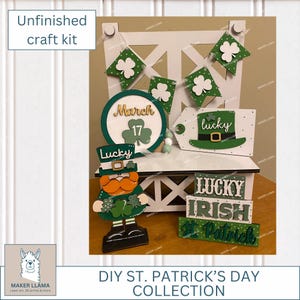 DIY St. Patrick&#39;s Day Decor Kit: Unfinished MDF Wood