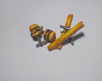 French Fries or Burger Cufflinks