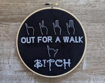 Buffy the Vampire Slayer Cross Stitch Pattern - Out for a Walk - Beginner - Buffy & Spike