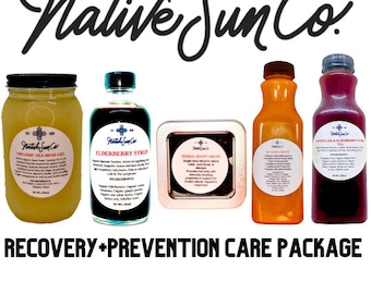 Complete Wellness Kit: Organic Elderberry Syrup, Sea Moss Gel, Herbal Tea & Boost Drops
