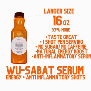 Wusabat Energy turmeric and ginger drink, Turmeric, Ginger, Pineapple, Apple Cider Vinegar & Apples Fusion Natural Skin Glow image 1