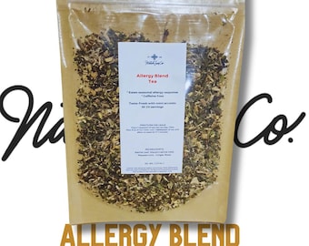 Natural Allergy Blend Tea | Nettle Leaf, Peppermint, Ginger Root, Marshmallow | Caffeine Free Herbal Relief