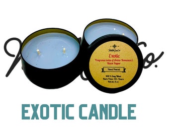 Amber and black pepper scented soy wax  candle, Handcrafted Soy Candles: Eco-Friendly, Long-Lasting Aromatherapy for Your Home decor