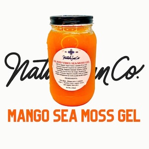 Mango sea moss, Premium Sea Moss Gel - Wildcrafted Jamaican Seamoss - Flavored Options - Natural Nutrients