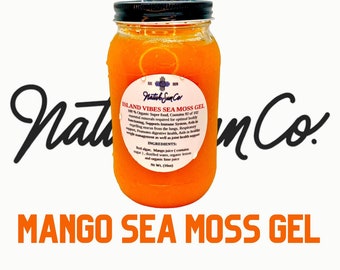 Mango sea moss, Premium Sea Moss Gel - Wildcrafted Jamaican Seamoss - Flavored Options - Natural Nutrients