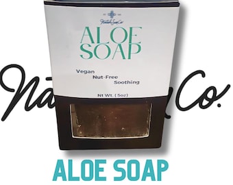 Aloe Comfrey Soap | Natural Handmade Bar for Sensitive Skin, Essential Oil Aromatherapy, Skin Healing & Moisturizing