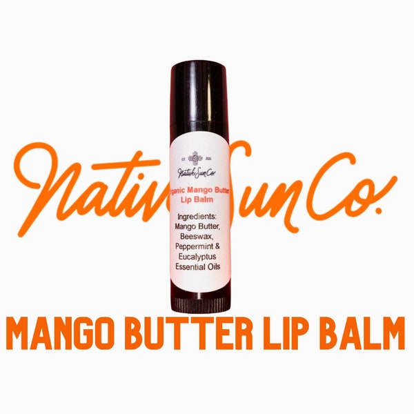 Organic softening mango butter lip balm- moisturizing lip balm chocolate flavored lip balm