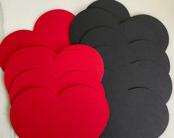 30 Large Heart Diecut, Valentine's Hearts, Heart Paper Cut Outs, Scrapbooking, Heart Cut Out, Heart Gift Tag, Heart Diecut, Rainbow Hearts