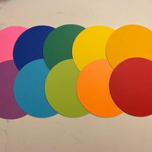 30 Large Circle Diecut, Circle Paper Cut Outs, Scrapbooking Circles, Blank Circle Cut Out, Circle Gift Tag, Circle Diecut, Rainbow Circle