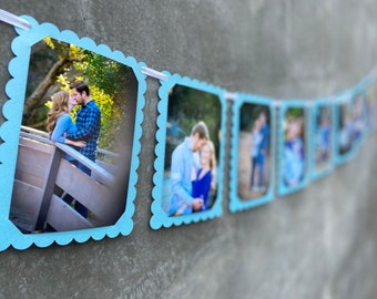 Photo Banner, Photo String, Engagement Banner, Birthday Banner, Bridal Shower Banner, Graduation Banner, Photo Garland, Party Banner, Photo