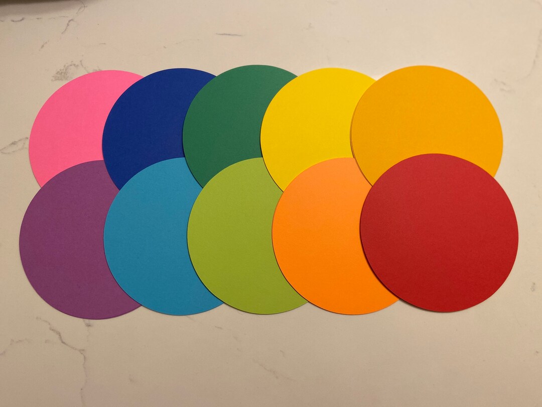 30 Large Circle Diecut, Circle Paper Cut Outs, Scrapbooking Circles