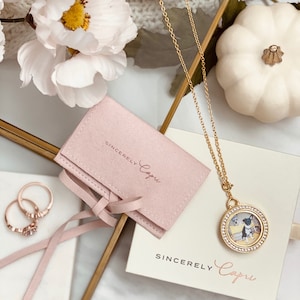 Perfect Gift For Her | For Wife | Locket Necklace Gold, Rose Gold, Silver – Modern Personalized Engraved Locket | Anniversary | Christmas