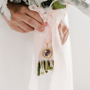 Bridesmaids & Maid of Honor Custom Personalized Bridal Bouquet Locket Gift Set | Bridal Wedding Party | Engraving Included!