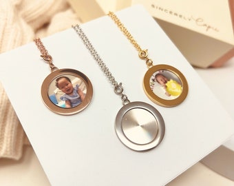 Custom Delicate Locket Necklace | Bridesmaids Gift | Anniversary | One-Of-A-Kind | Add Your Own Photo! Engraving Included