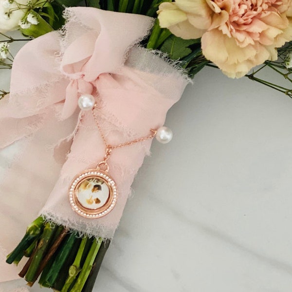 Bridal Gold, Silver, Rose Gold Bouquet Pin - Wedding