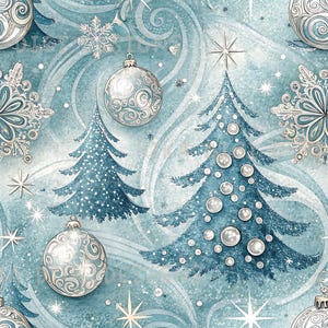 Winter Christmas Seamless Pattern Repeat Fabric Pattern Digital Paper Sublimation Design for Scrapbooking Digital Download PNG Snowflakes