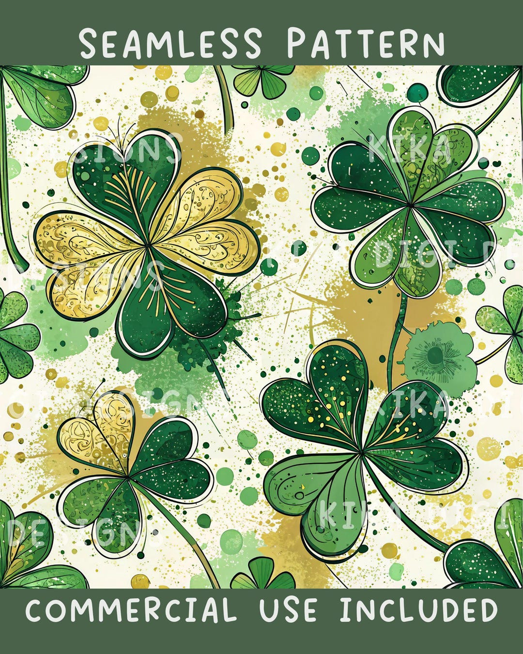 St. Patrick Pattern St Patrick Seamless Pattern Shamrock Fabric Pattern PNG Wallpaper ...