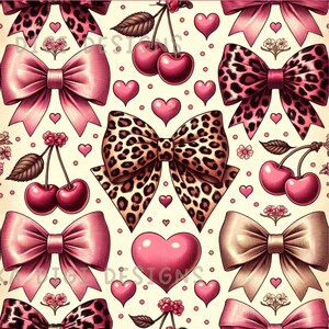 Roze kersenbogen naadloze patroonherhaling stof patroon digitaal papier sublimatie ontwerp voor scrapbooking digitale download PNG luipaardstrik