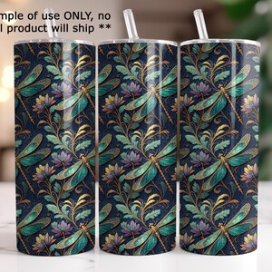 Dragonfly Flower Seamless Pattern Botanical Pattern Wallpaper Nursery Scrapbooking Sublimation Design File Cottagecore Digital Download