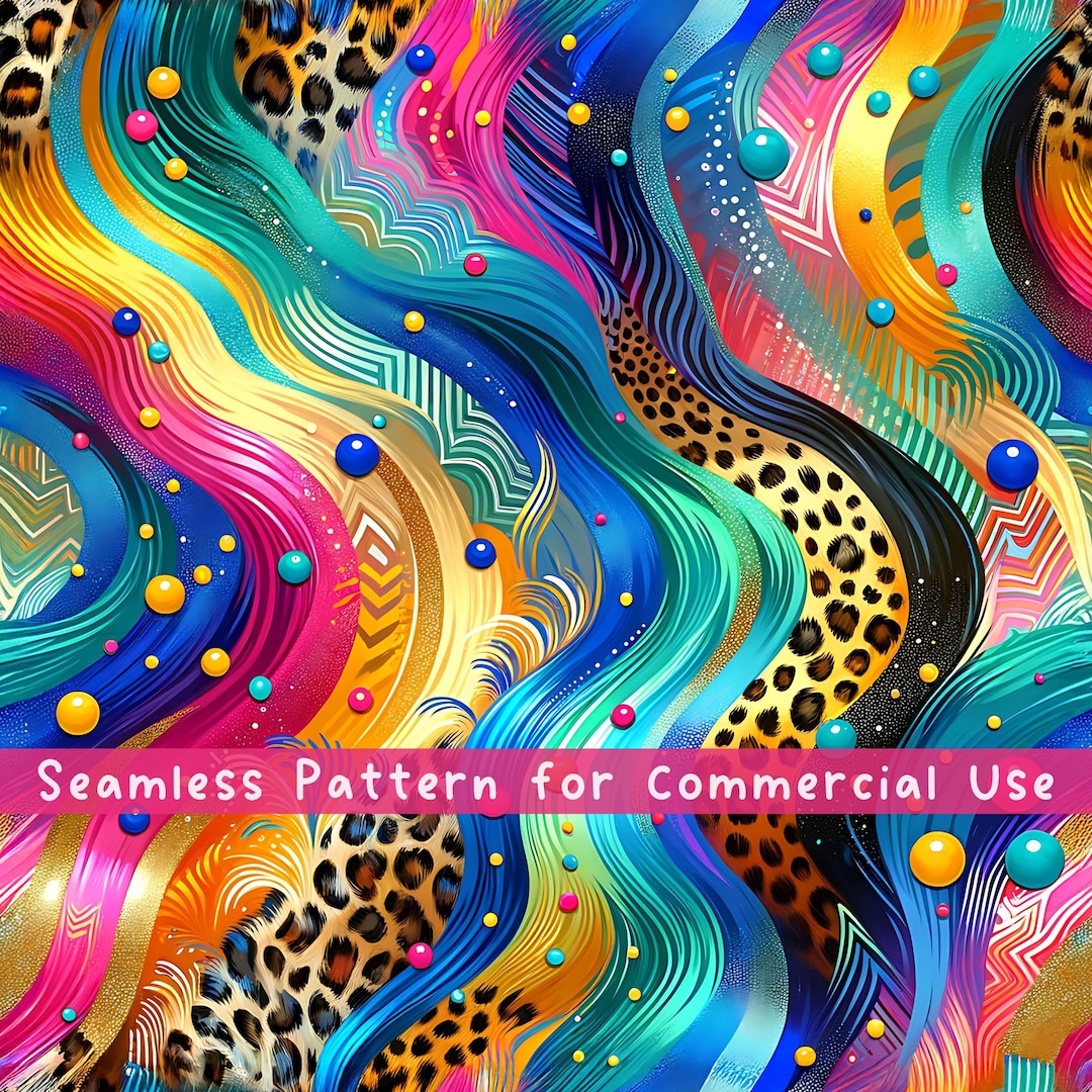 Colourful Abstract Art Seamless Pattern Flower Seamless Pattern