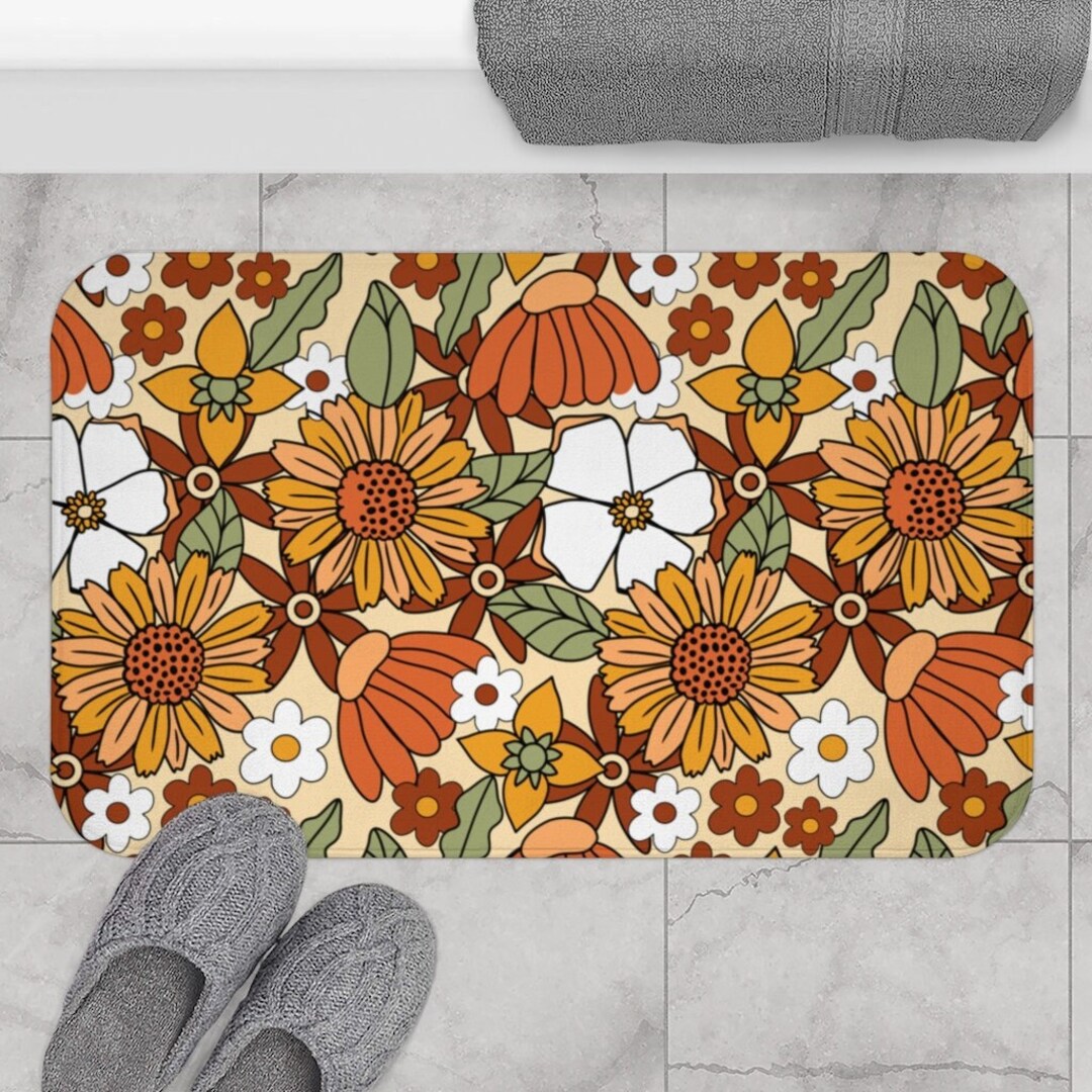Bath Mat Cute Bath Mat Boho Bath Mat Colorful Bath Mat - Etsy