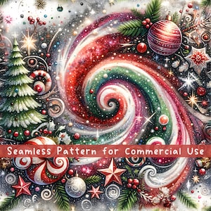 Christmas Decor Seamless Pattern Repeating Merry Christmas Sublimation Design Christmas Gift Png Design Holiday Season Digital File Download