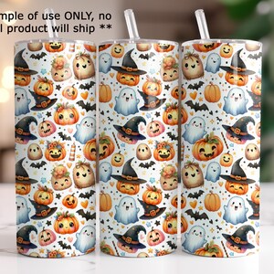 Cute Kawaii Halloween Seamless Pattern Pumpkin Seamless Fabric Ghost ...