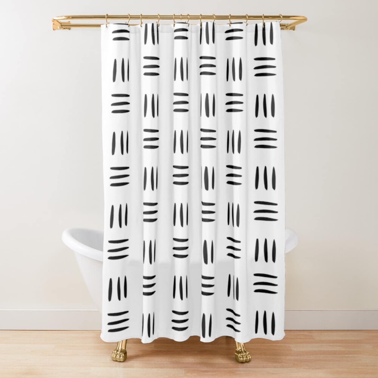 Black And White Shower Curtain Unique Shower Curtain Shower Etsy