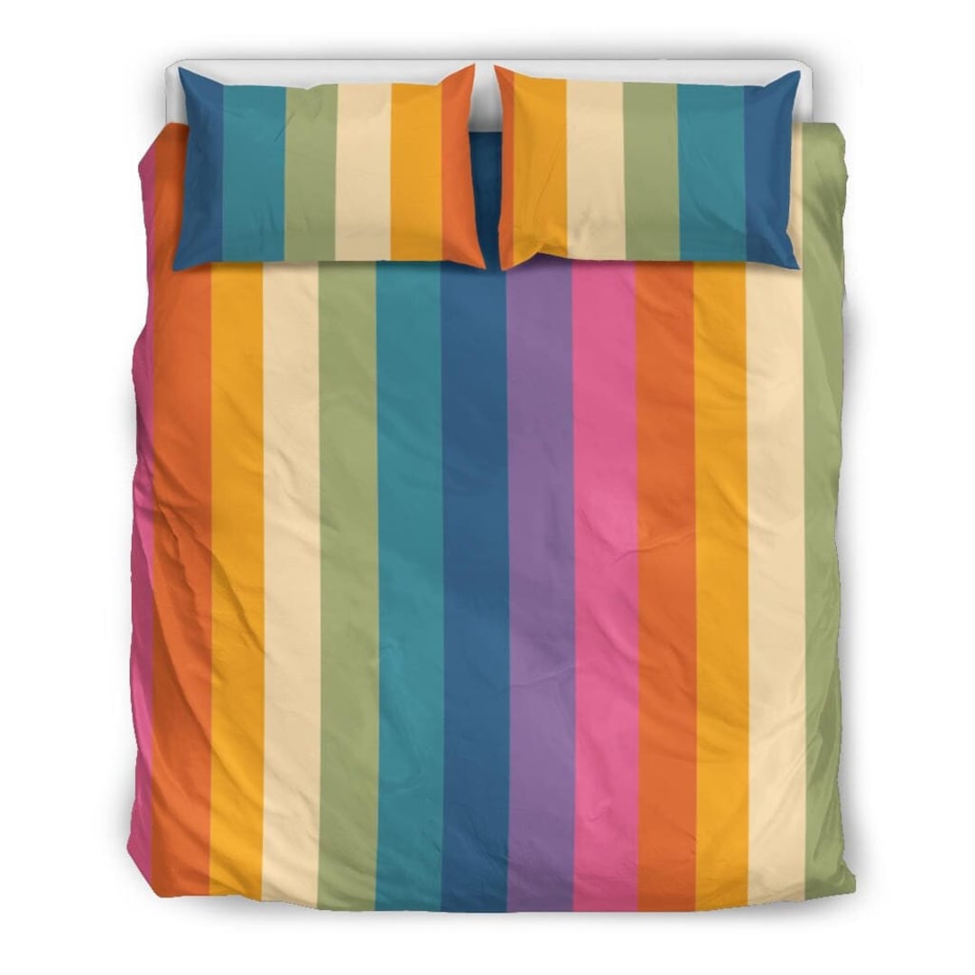 Rainbow Colorful Pattern Print Duvet Cover Bedding Set main image 1