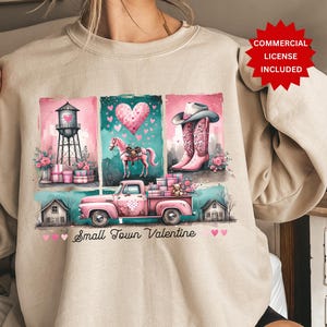 Retro Western Valentines Day Shirt PNG, Valentines Day Sublimation Designs, Valentines png, Howdy Valentines Png, Small Town Valentine PNG