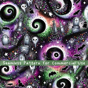 Halloween Glitter Nahtloses Muster Glitzer Neon Halloween Sublimationsdesign Halloween Png Nahtlose gruselige Jahreszeit Digitale Datei Geister Fledermäuse