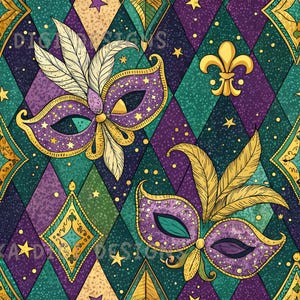 Diamant mardi gras patchwork naadloos patroon herhalen stof patroon digitaal papier sublimatie ontwerp voor scrapbooking digitale download, png