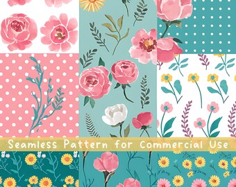 Wzór kwiatowy Boho Patchwork bez szwu. Nieograniczone wykorzystanie komercyjne. Pobierz plik do druku cyfrowego. Sublimacja POD. Wzór kwiatowy Boho bez szwu.