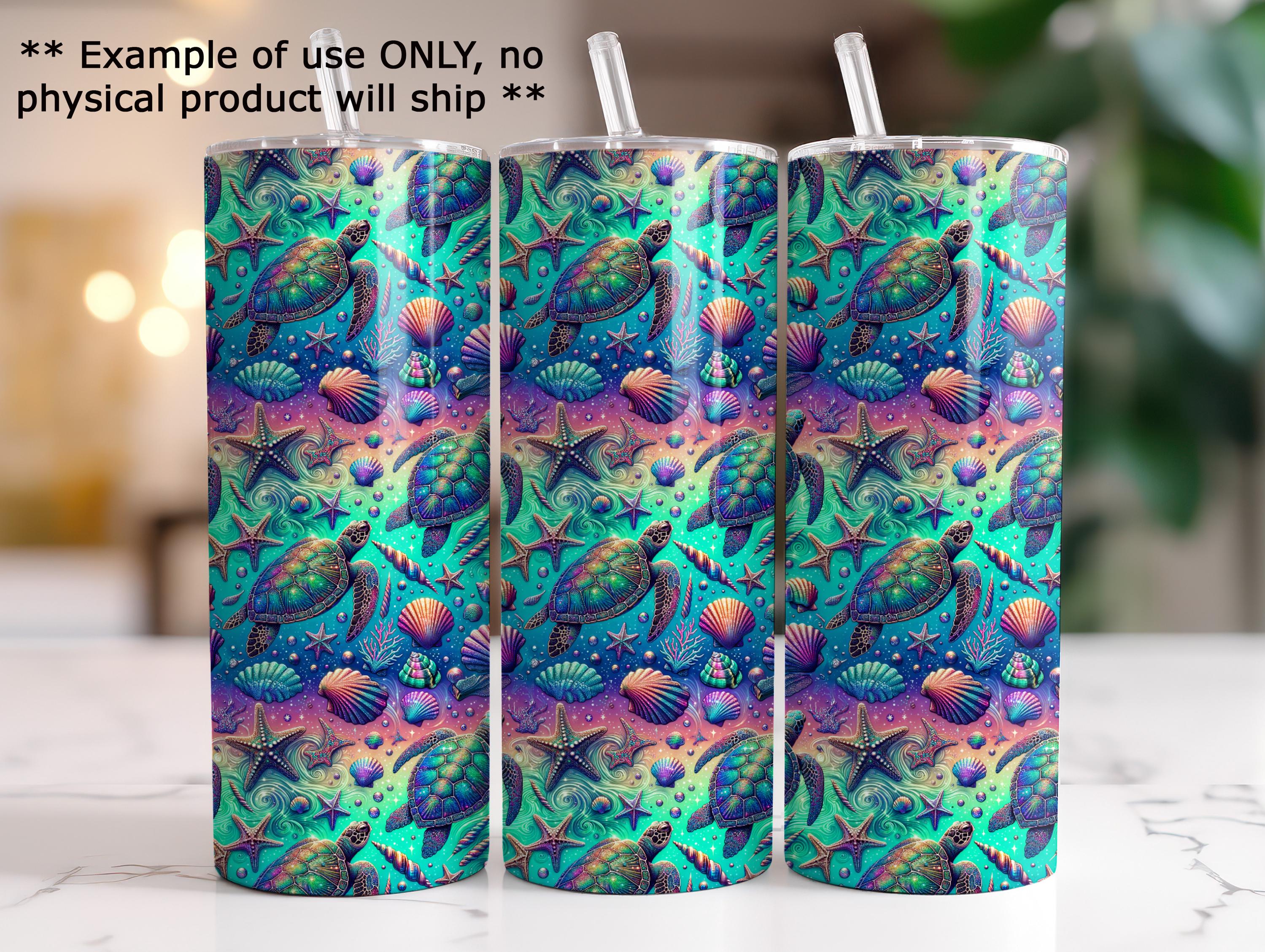Repet Shell Prints Sea Shells Turtle Seamless Pattern Repeat Fabric Pattern Digital Paper ...