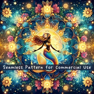 Naadloos zeemeerminpatroon Holografisch naadloos stofpatroon Zeemeerminkunst Zeeheks Grillig patroon Commerciële licentie Glitter Mystic, kunst png