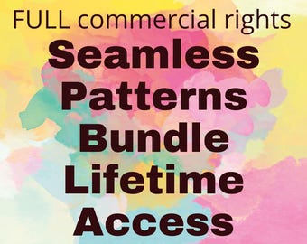 Seamless Patterns Bundle lifetime access mega sale commercial rights Repeat Pattern Sublimation Designs Fabric Patterns PNG Digital Download