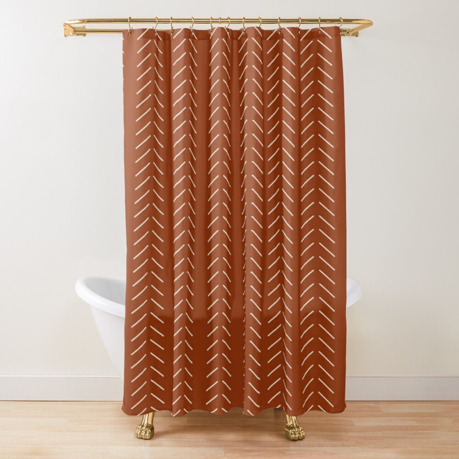 Rust Shower Curtain Extra Long Shower Curtain up to 90 Etsy