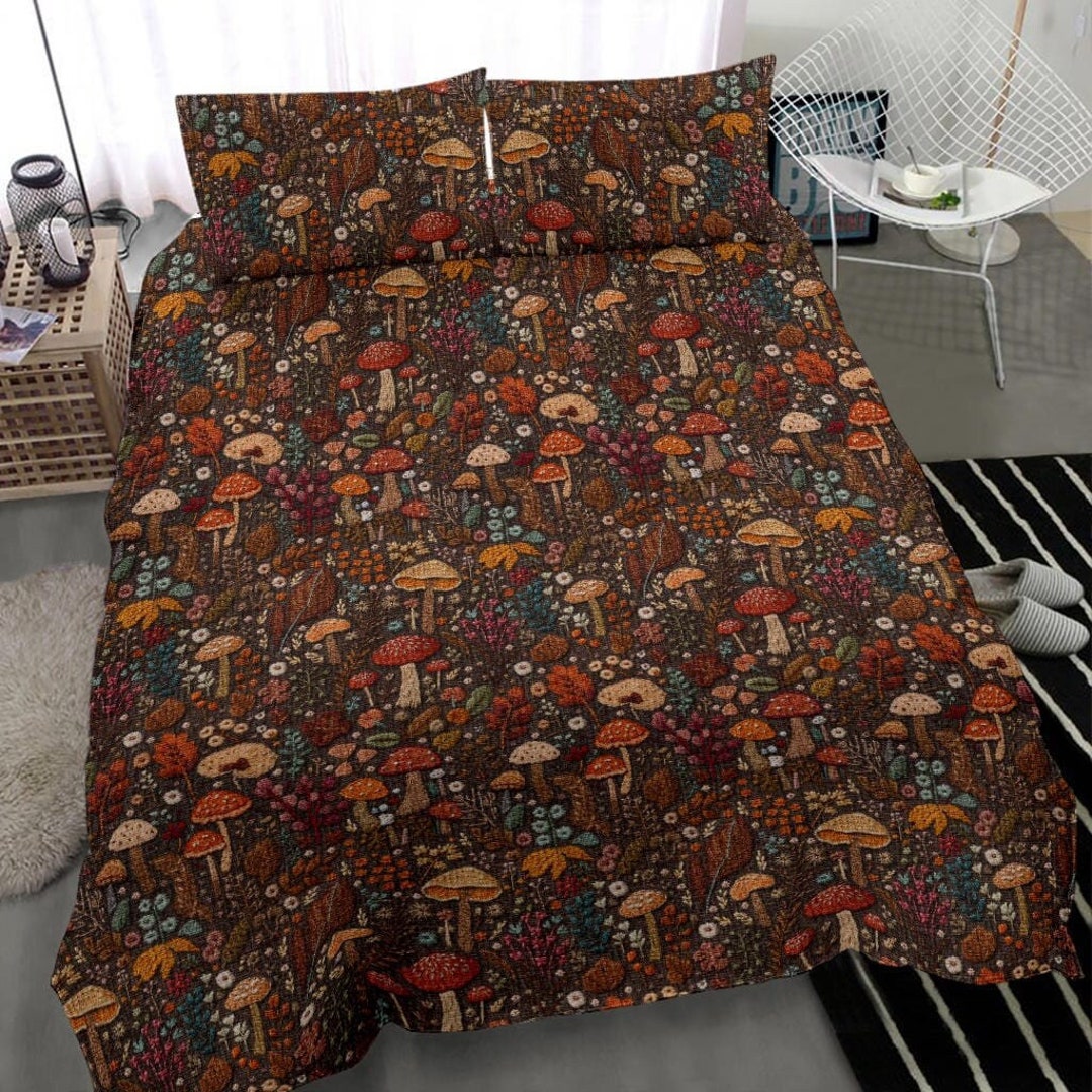 Mushroom Duvet Cover, Duvet Cover Full, Duvet Cover Queen, Duvet Cover