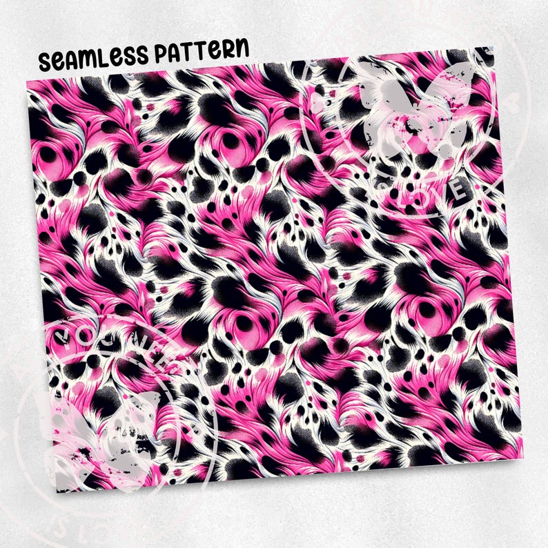 Pink Cow Fur Seamless Pattern Cow Print Seamless Pattern Fabric PNG ...