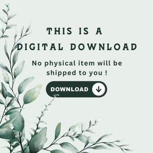 The image is a digital download with a button that says "DOWNLOAD" and a message stating "No physical item will be shipped to you!"