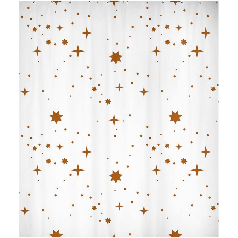 Boho Shower Curtain, Celestial Decor, Shower Curtain Boho, Extra Long Shower Curtain, Guest Bathroom Shower Curtain, Up To 90 Inches Long 70x83 inch