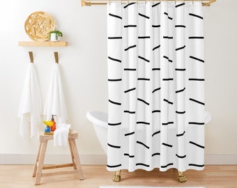 Boho Shower Curtain, Shower Curtain Boho, Cute Shower Curtain, Long Shower Curtain, Geometric Shower Curtain, Minimalist Shower Curtain