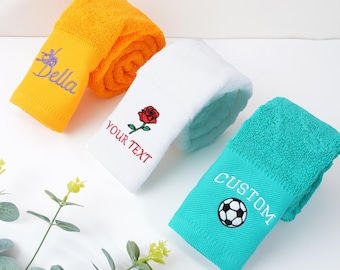 Toallas de mano con nombre y texto personalizados, toalla bordada personalizada, regalo para entrenadores y equipos de fitness, toalla de gimnasio de algodón, regalos personalizados para hombres y papás.