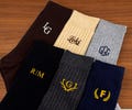 Custom Embroidered Monogram Cotton Socks,Personalized Groomsmen Proposal Socks, Custom Wedding Gifts, Best Man Socks,High quality mens socks