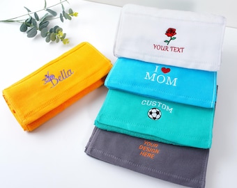 Toalla deportiva bordada personalizada, con su texto, toalla deportiva con logotipo, toalla de mano personalizada, toalla bordada, regalo para entrenador de fitness, regalo para el Día del Padre